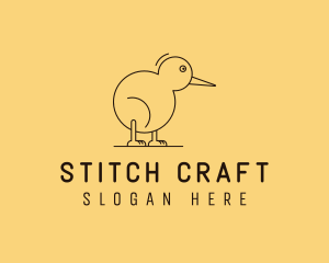 Cute Kiwi Bird  logo design