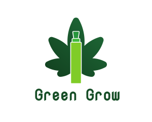 Green Vape Weed logo design