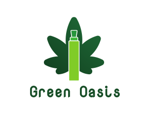 Green Vape Weed logo design