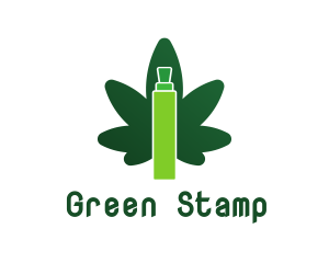 Green Vape Weed logo design