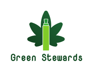 Green Vape Weed logo design