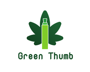 Green Vape Weed logo design