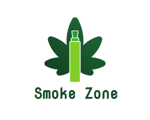 Green Vape Weed logo design