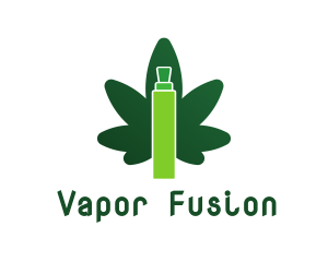 Green Vape Weed logo design