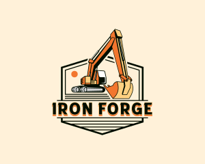 Industrial Excavator Contractor logo design