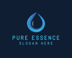 Purified Water Drop logo design