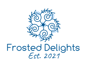 Frozen Ice Flower logo design