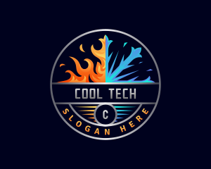 Hvac Fire Cooling logo design