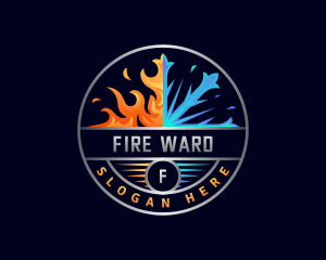 Hvac Fire Cooling logo design