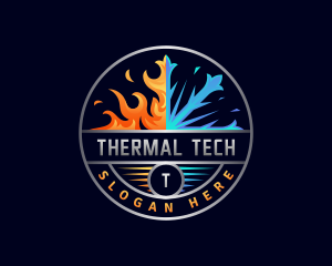 Hvac Fire Cooling logo design