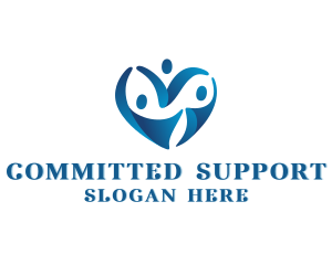 Family Support Heart logo design