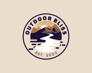 Mountain Pathway Road Travel logo design