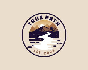 Mountain Pathway Road Travel logo design