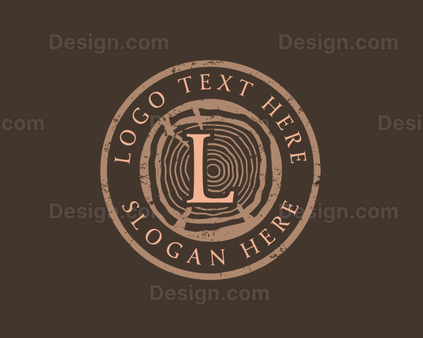 Wood Lumberjack Carpentry Logo