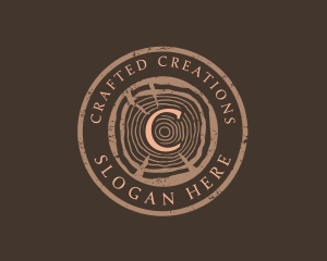 Wood Lumberjack Carpentry   logo design