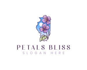 Illinois Garden Flower logo design