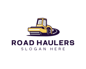 Construction Builder Road Roller logo design