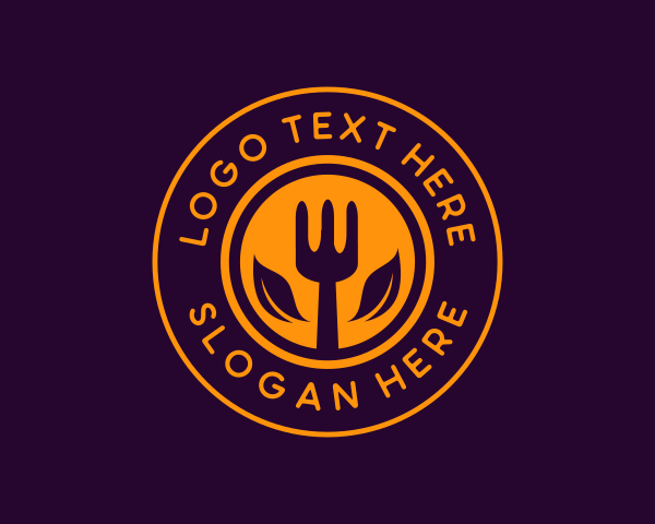 Organic Leaf Spoon Restaurant logo