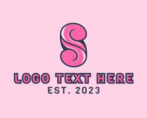 Pink Fashion Letter S logo