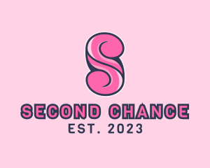 Pink Fashion Letter S logo design