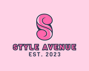 Pink Fashion Letter S logo design