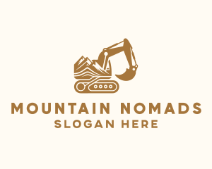 Excavator Builder Mountain logo design