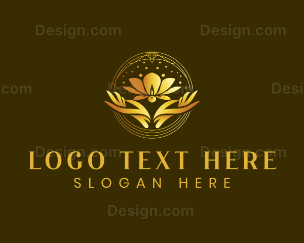 Luxury Lotus Hand Logo