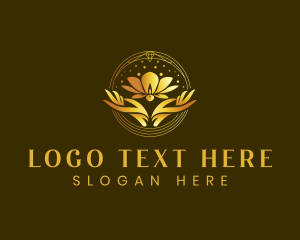 Luxury Lotus Hand logo