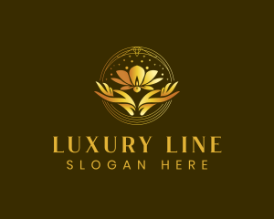 Luxury Lotus Hand logo design