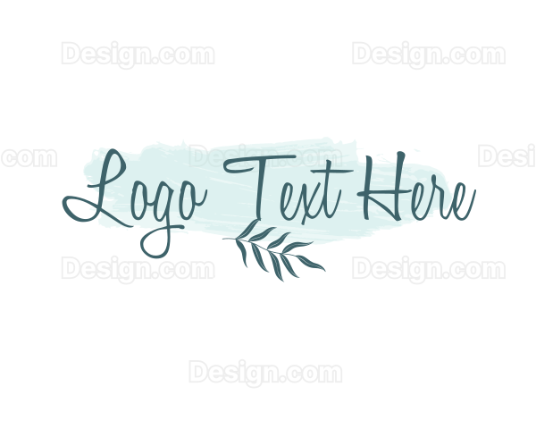 Watercolor Leaf Brand Logo