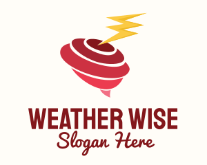 Tornado Lightning Weather logo