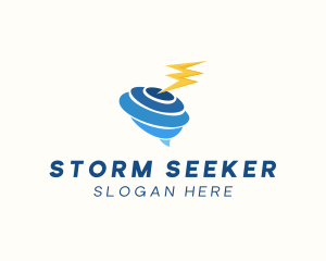 Tornado Lightning Weather logo