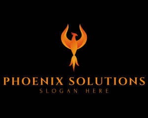 Flame Phoenix Bird logo