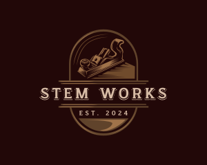 Carpentry Wood Planer logo design