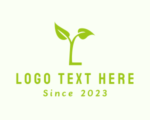 Natural Plant Letter L logo