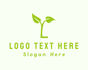 Natural Plant Letter L Logo