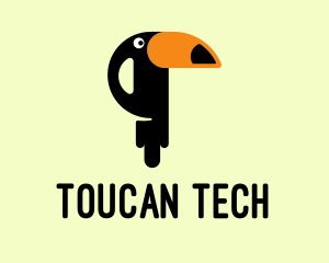 Perched Cartoon Toucan  logo