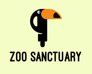 Perched Cartoon Toucan  logo design