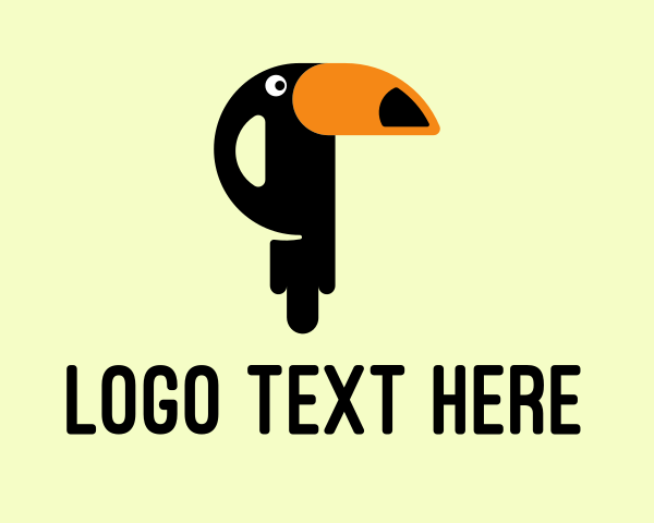 Perched Cartoon Toucan  logo