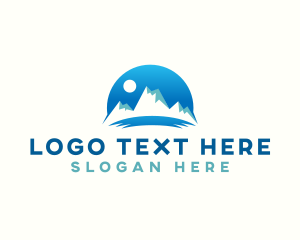 Glacier - Peak Mountain Nature logo design