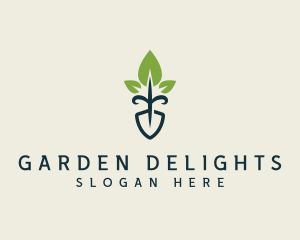 Leaf Shovel Garden logo design