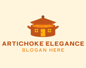 Home Cooking Soup Pot logo design