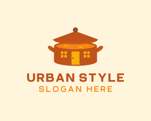 Home Cooking Soup Pot logo design