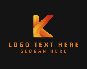 Gradient Business Letter K logo