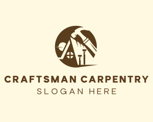 Hammer Roofing Carpentry logo design