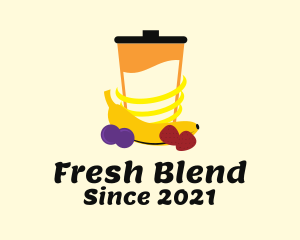 Fresh Fruit Blender  logo design