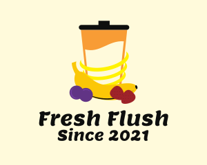 Fresh Fruit Blender  logo design