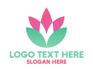 Symmetrical Flower Badge logo