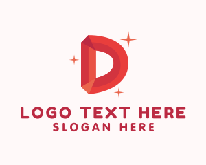 Shiny Gem Letter D Logo
