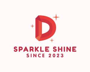 Shiny Gem Letter D logo